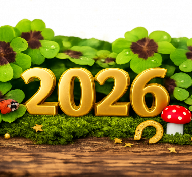 Neujahrszauber mit Glücksklee und Kuscheligkeit
